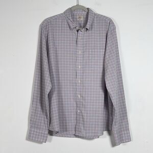 Faherty Button Down Shirt Mens Sz XL Pink Plaid Long Sleeve